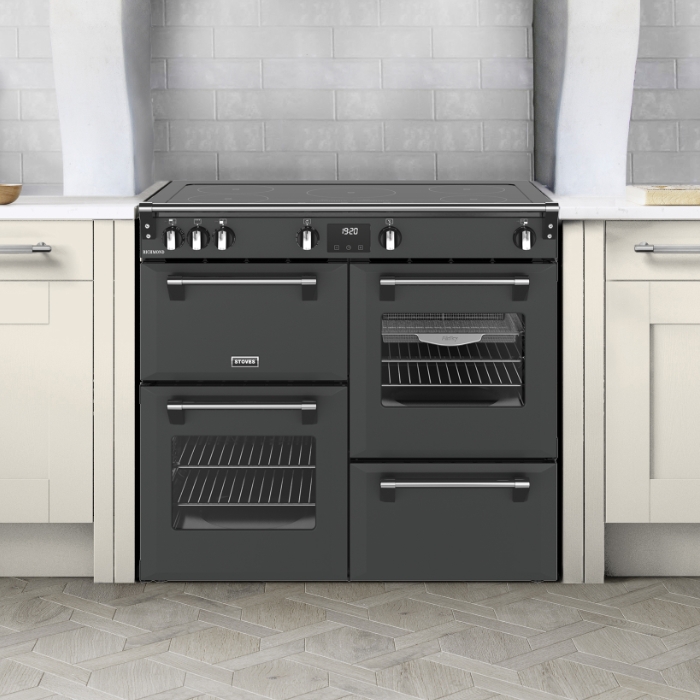 Stoves Richmond 100EI Induction Range Cooker, Anthracite Stoves Richmond 100EI Induction Range Cooker, Anthracite