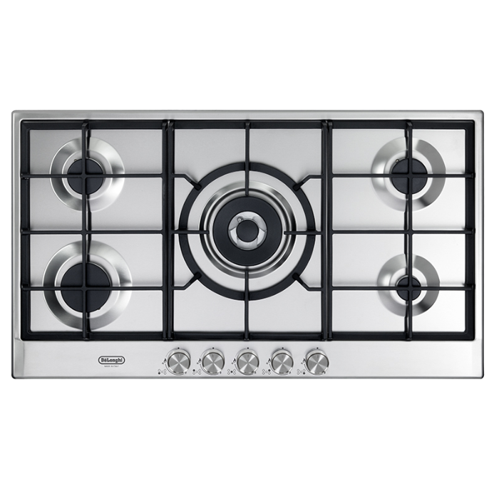 DeLonghi NSL 590 X 90cm Gas Hob, Stainless Steel DeLonghi NSL 590 X 90cm Gas Hob, Stainless Steel
