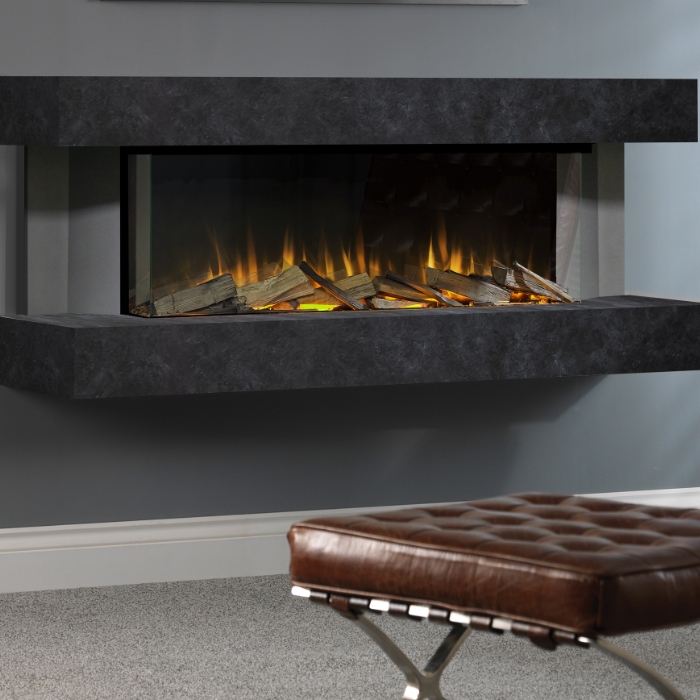 Evonic E-lectra S 1500 Electric Fireplace Suite, Tungsten Evonic E-lectra S 1500 Electric Fireplace Suite, Tungsten