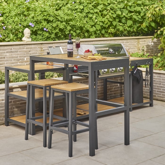 Outdoor Kitchen Bar Table & Stools