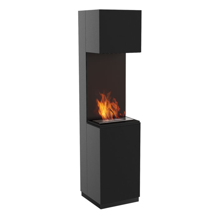 Kratki Sierra Wood Burner Style Bio Ethanol Stove, Black Kratki Sierra Wood Burner Style Bio Ethanol Stove, Black