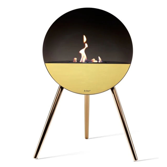 Le Feu Eye Bioethanol Fireplace, Black/Rose Gold