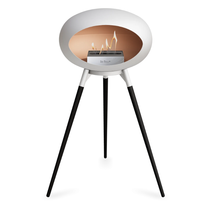 Le Feu Ground High Bioethanol Fireplace, White