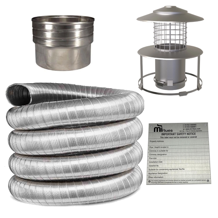 All-In-One 10 Metre Stove Flue Pack 5" All-In-One 10 Metre Stove Flue Pack 5"