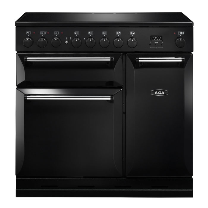 AGA Masterchef Deluxe 90cm Induction Range Cooker, Black