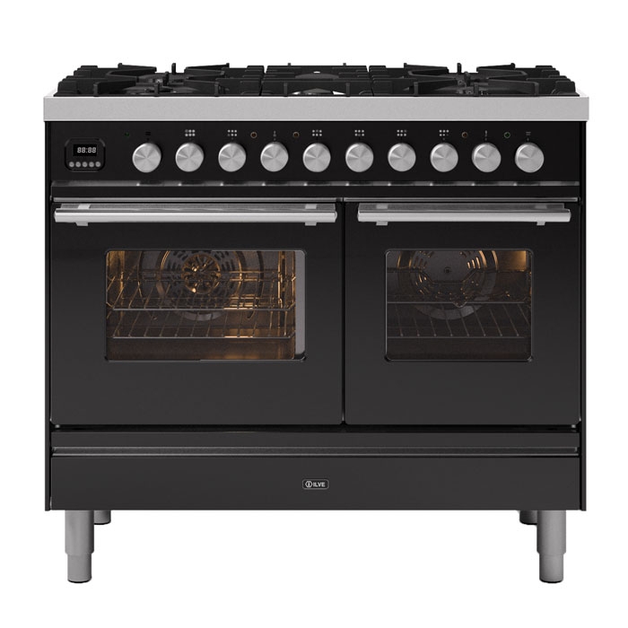 ILVE Roma 100cm 6 Burner Dual Fuel Range Cooker, Matt Graphite ILVE Roma 100cm 6 Burner Dual Fuel Range Cooker, Matt Graphite