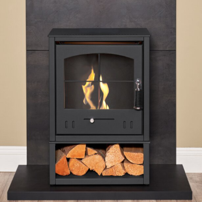 OKO S2 Bioethanol Stove With Log Store OKO S2 Bioethanol Stove With Log Store