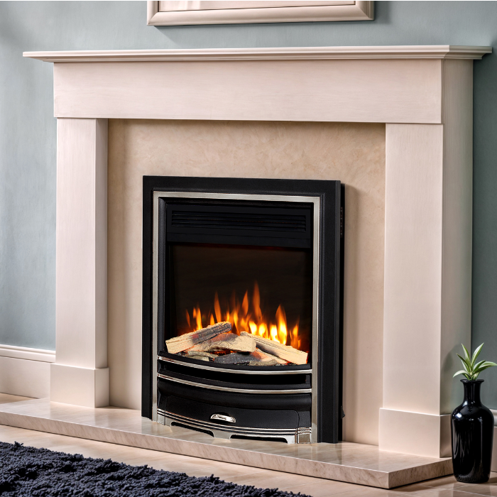Proflame Arcadia Electric Fire, Black and Silver 