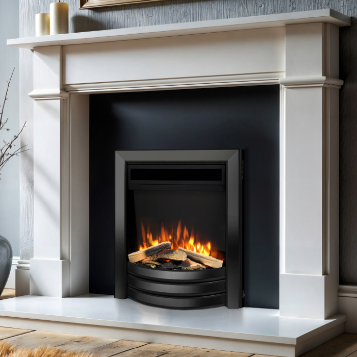 Flavel Proflame Autograph Electric Fire, Black Nickel and Black Flavel Proflame Autograph Electric Fire, Black Nickel and Black