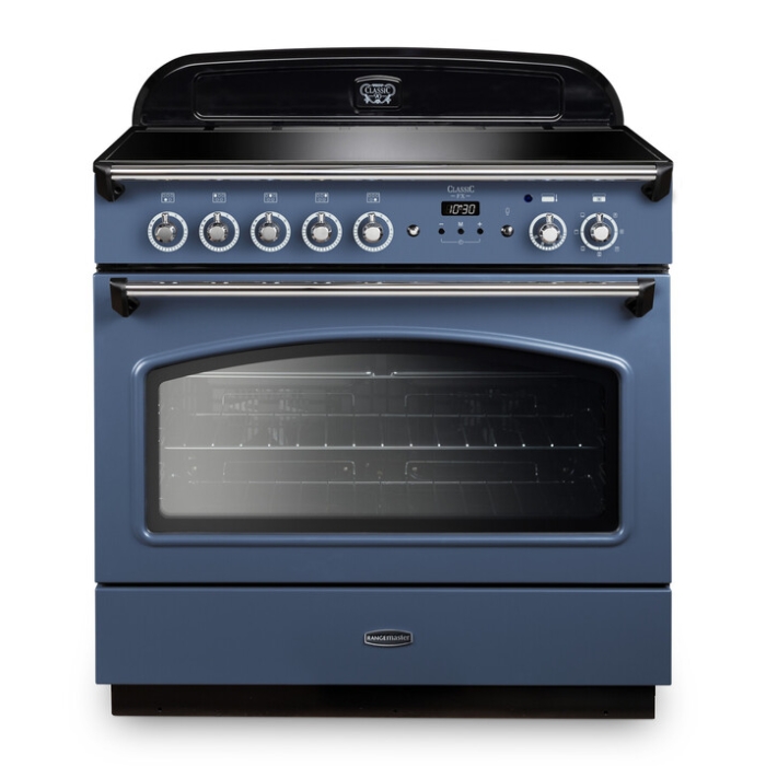 Rangemaster Classic FX 90cm Induction Range Cooker Stone Blue Stoves Are Us