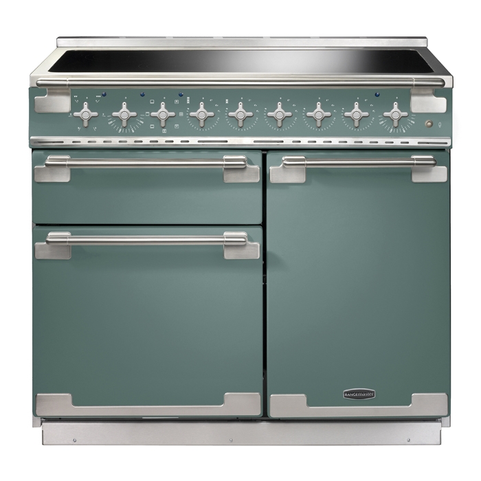 Rangemaster Elise 100cm Induction Range Cooker in Mineral Green Stoves Are Us