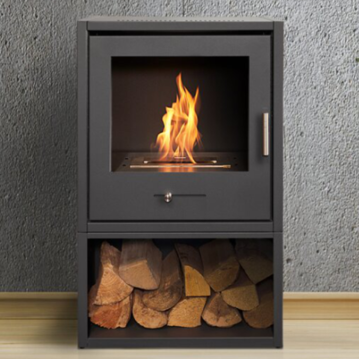 OKO S3 Bioethanol Stove With Log Store OKO S3 Bioethanol Stove With Log Store