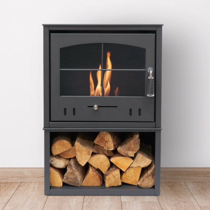 OKO S4 Bio Ethanol Stove With Log Store OKO S4 Bio Ethanol Stove With Log Store