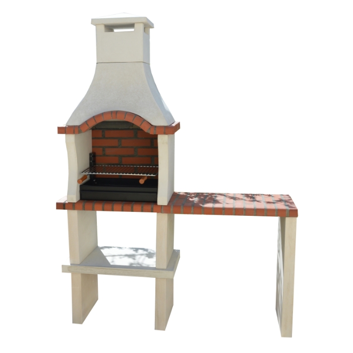 XclusiveDecor Somerset Charcoal Barbecue with Side Table 