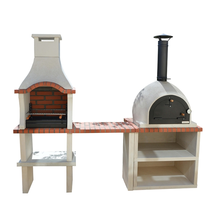 XclusiveDecor Springfield Outdoor Kitchen Pizza Oven & BBQ Grill