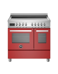 Bertazzoni 90cm Professional Series Induction Top Electric Double Oven, Rosso Red