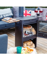Arada Outdoor Stove with Shelves and Pizza Stone