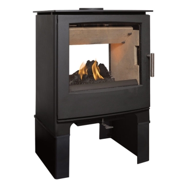 Mendip Woodland Double Sided Logstore Catalyst Wood Burning Stove