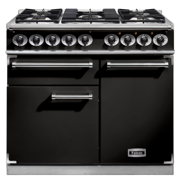 Falcon 1000 Deluxe Black Dual Fuel Range Cooker