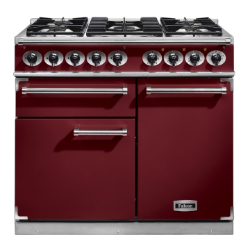 Falcon 1000 Deluxe Cranberry Dual Fuel Range Cooker