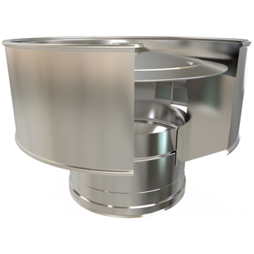 Anti-Wind Cowl - 5" Twinwall Flue (125mm), Stainless Steel Anti-Wind Cowl - 5" Twinwall Flue (125mm), Stainless Steel