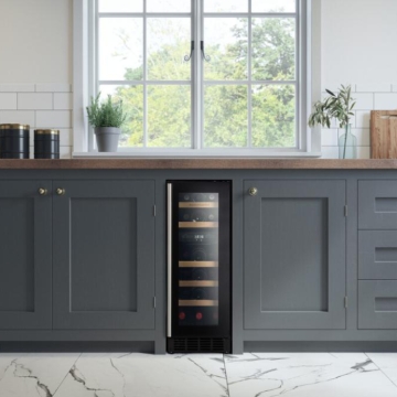 Rangemaster 30cm 18 Bottle Wine Cabinet, Black