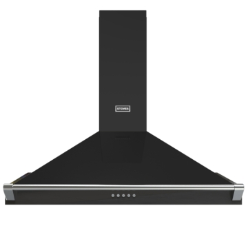 Stoves Richmond 110PYR Chimney Hood with rail, Black