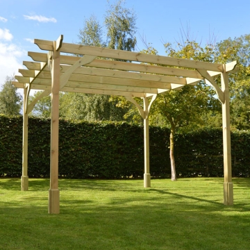 Premium Garden Pergola - 4 Post, Light Green