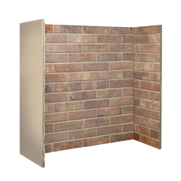 Gallery Red Ceramic Brick Bond Fireplace Chamber