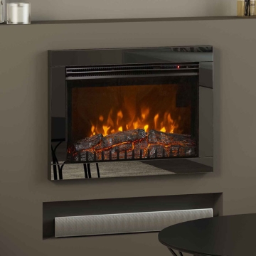FLARE Adali Wall Mounted Inset Electric Fire, Black Nickel FLARE Adali Wall Mounted Inset Electric Fire, Black Nickel