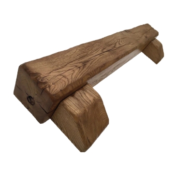 Rustic Aged Oak Mantel with Corbels