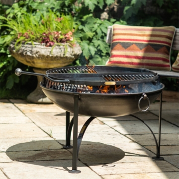 BBQ King 80 with Swing Arm BBQ Rack