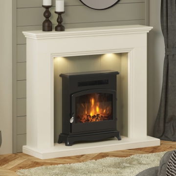 FLARE Bainbridge 48" Inglenook Fireplace with Elstow Stove FLARE Bainbridge 48" Inglenook Fireplace with Elstow Stove