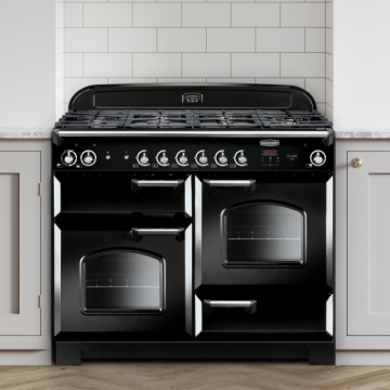 Rangemaster Classic 110cm Gas Range Cooker, Black