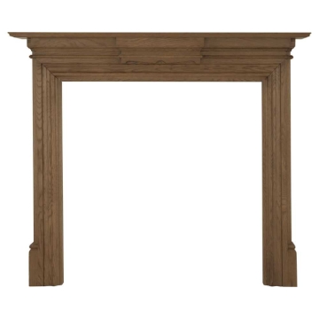 Carron Grand Wooden Fireplace Surround, Waxed Solid Oak