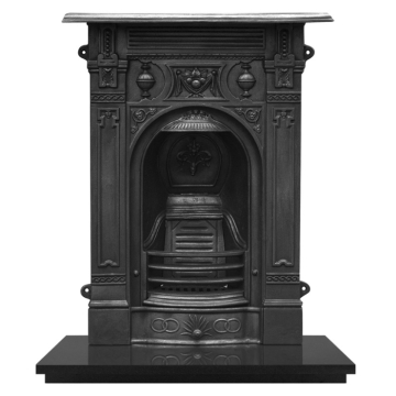 Carron Victorian Small Cast Iron Combination Fireplace, Black