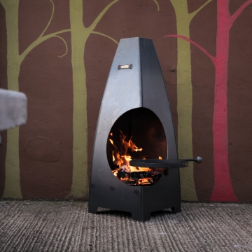 Firepits UK Circus Chiminea with Swing Arm BBQ Rack