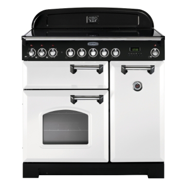 Rangemaster Classic Deluxe 90cm Ceramic Range Cooker, White Rangemaster Classic Deluxe 90cm Ceramic Range Cooker, White