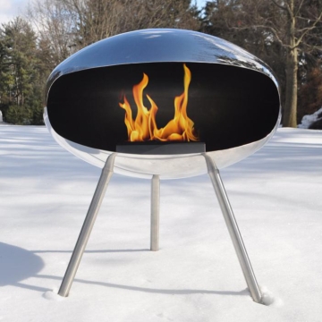 Cocoon Terrra Freestanding Bioethanol Fireplace, Stainless Steel Cocoon Terrra Freestanding Bioethanol Fireplace, Stainless Steel