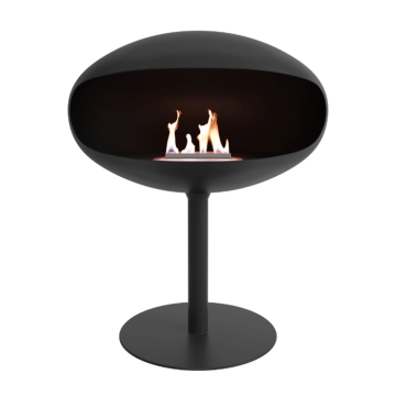 Cocoon Pedestal Bioethanol Fireplace, Black Stand