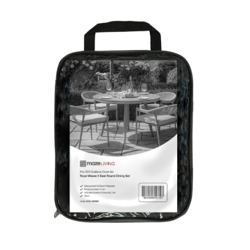 Maze 4 Seat Round Dining Set Outdoor Cover