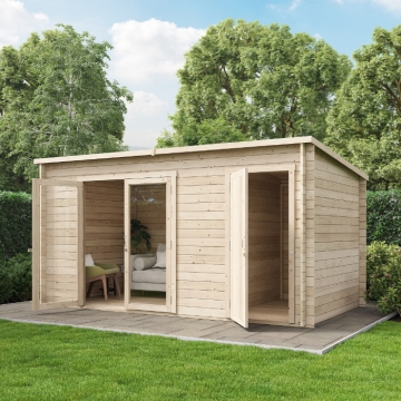 Darton Pent Log Cabin Garden Room - 14ft x 8ft Darton Pent Log Cabin Garden Room - 14ft x 8ft