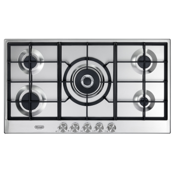 DeLonghi NSL 590 X 90cm Gas Hob, Stainless Steel DeLonghi NSL 590 X 90cm Gas Hob, Stainless Steel