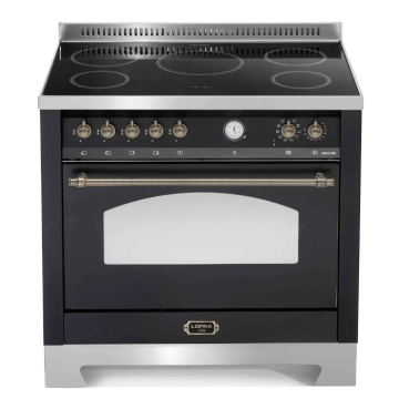 Lofra Dolcevita 90cm Induction Single-Oven Cooker, Bronze Trim