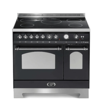 Lofra Dolcevita 90cm Induction Double-Oven Cooker, Chrome Trim