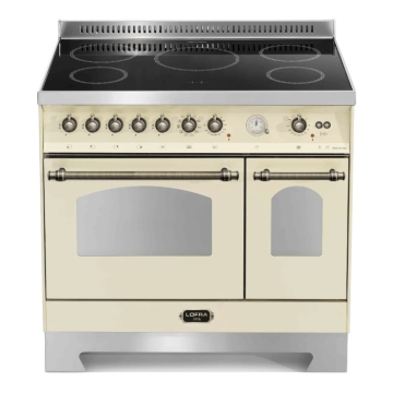Lofra Dolcevita 90cm Induction Double-Oven Cooker, Bronze Trim