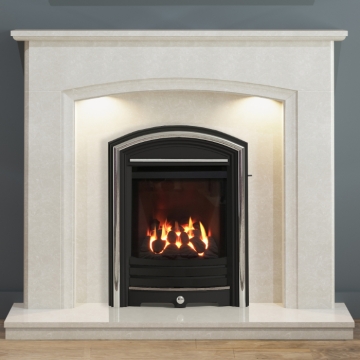 Elgin & Hall Eliana 48" Marble Fireplace, Manila
