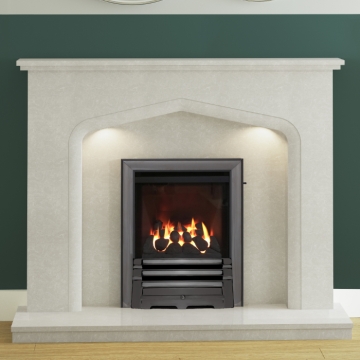 Elgin & Hall Verdena 48" Marble Fireplace, Manila