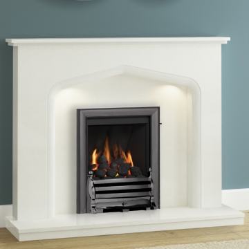Elgin & Hall Verdena 54" Marble Fireplace, White