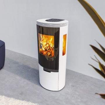 Henley Elipse G6 Eco Wood Burning Stove, White Henley Elipse G6 Eco Wood Burning Stove, White